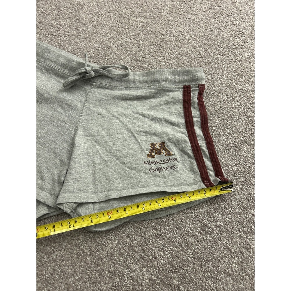 Vintage Sexy Minnesota Gophers Shorts Womens Large Gray Excellent Side Stripe - Picture 7 of 8